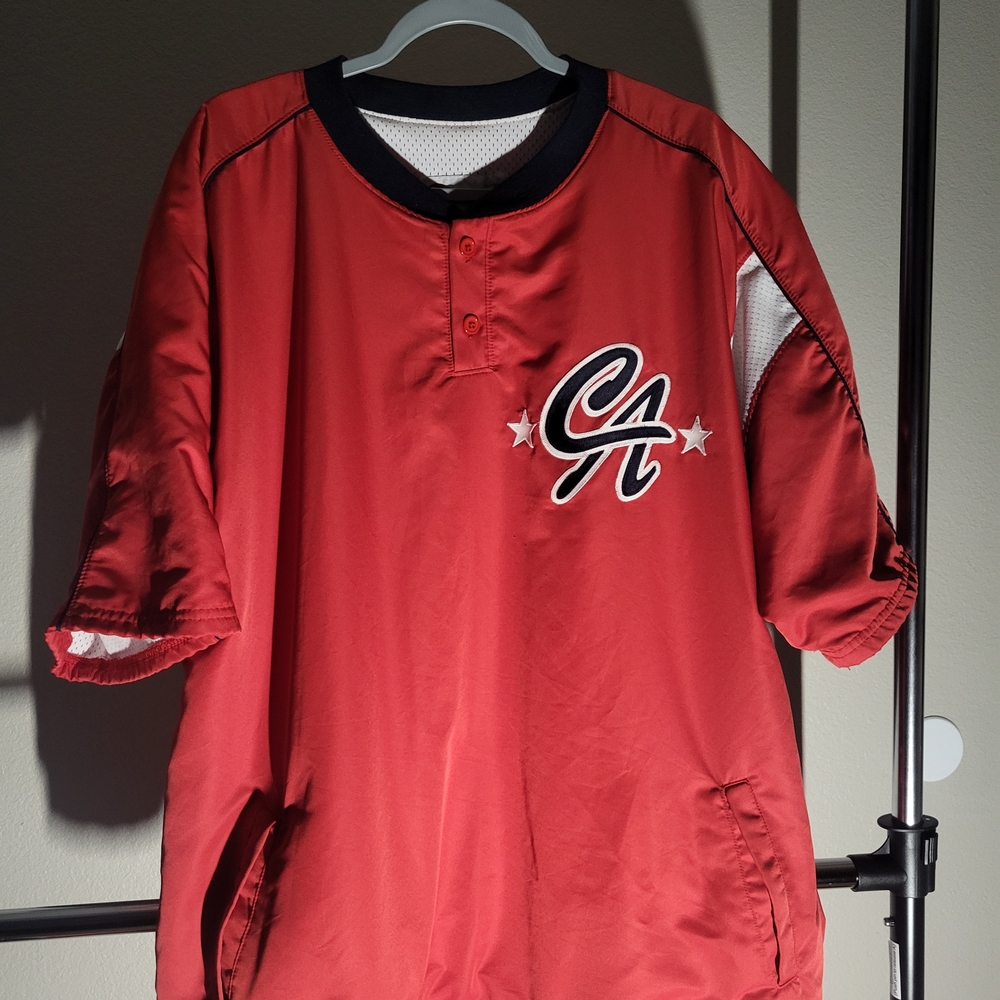 Red Athletic Team Pullover with 'SA' Chest Logo